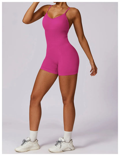 Fitness Seamless Beauty Back Yoga Jumpsuit