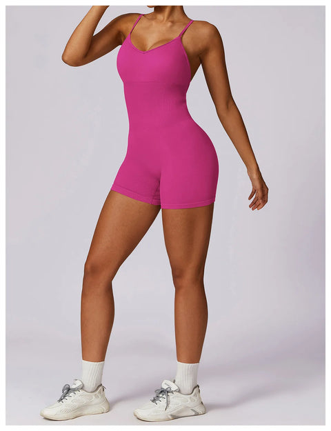 Fitness Seamless Beauty Back Yoga Jumpsuit