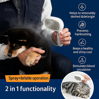 Trendy Treasure™ Self-Cleaning Pet Grooming Brush for Dogs & Cats