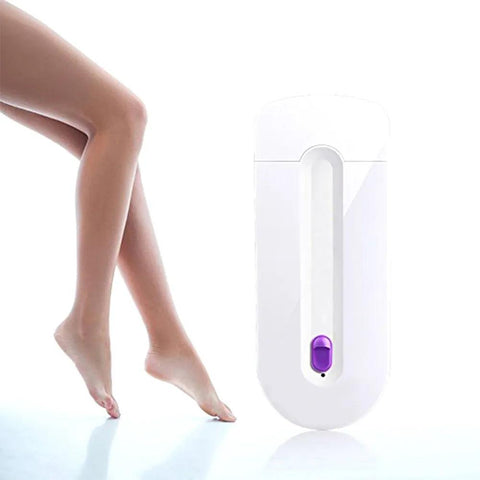 2 In 1 Rechargeable Professional Painless Hair Removal Kit Laser Touch Epilator USB Rechargeable Lady Shaver  Tool Blue Light