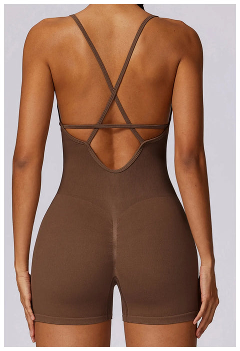 Fitness Seamless Beauty Back Yoga Jumpsuit
