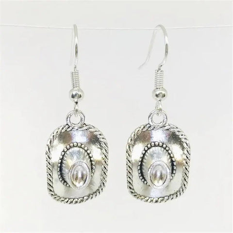 Cowboy Hat Boots Dangling Earrings