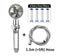 Silver Showerhead + 4 Filters + Hose
