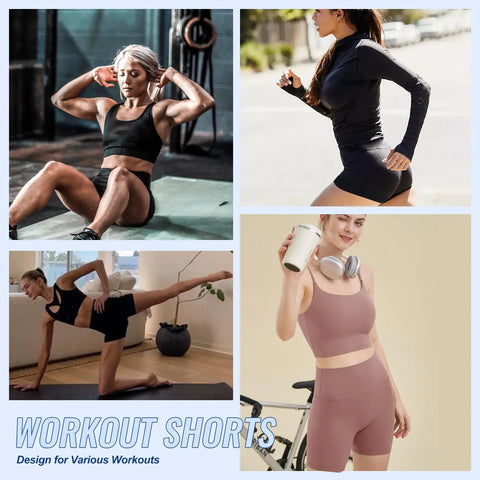 3 Pack High Waisted Biker Shorts for Women – 3"/ 5"/ 8" Black Workout Yoga Compression Novelty Shorts for Running 5 Inch Large-X-Large Black/White/Lilac