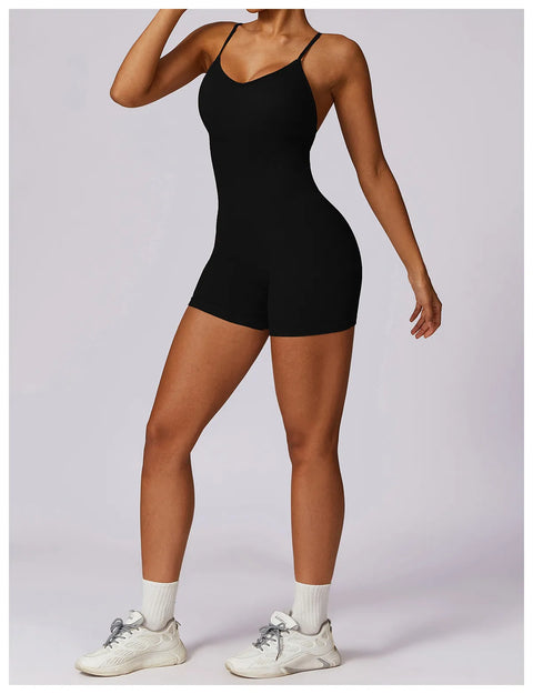 Fitness Seamless Beauty Back Yoga Jumpsuit