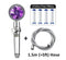 Purple Showerhead + 4 Filters + Hose